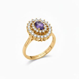 טבעת יהלום Violet Crown