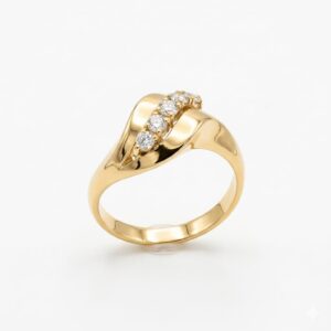 “The Aurelia Five Diamond Wave Ring”