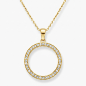 14K Gold Diamond Circle Pendant (0.30ct H/SI)