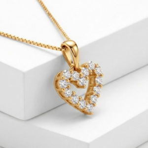 14K Gold Diamond Heart Pendant (0.15ct G/SI)