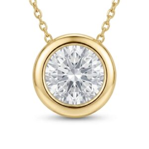 תליון זהב 14K עם יהלום בשיבוץ מסגרת (0.20ct G/VS)