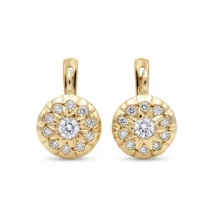 14K Gold Diamond Floral Earrings (0.90ct)