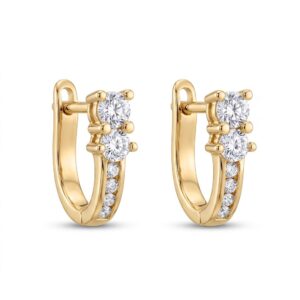 14K Gold Diamond Hoop Earrings (0.70ct G/VS)