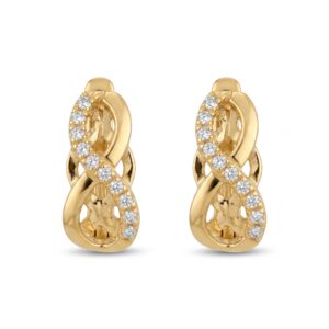 14K Gold Infinity Diamond Earrings (0.20ct F/VS)