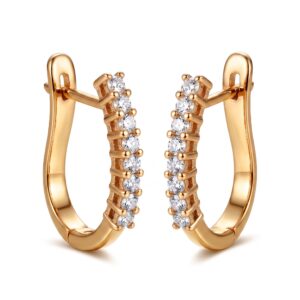 14K Gold Diamond Hoop Earrings (0.32ct G/VS)