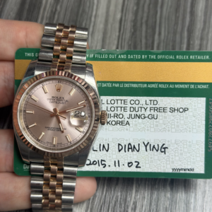 Rolex Datejust 36 Rolesor Everose Fluted / Jubilee / Pink Computer 116231-0058