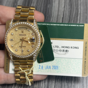 Rolex Day-Date 36 Yellow Gold / Gem-set / White MOP Diamond / President 118388 mdp