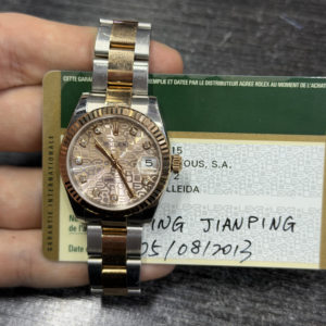 Rolex Steel and Everose Gold Datejust 31 178271 wdo