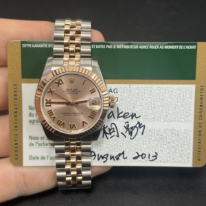 Rolex Steel and Everose Gold Datejust 31 178271 wdo