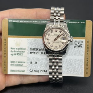 Rolex Steel and White Gold Lady-Datejust 26 179174 wsj