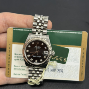 Rolex Steel and White Gold Datejust 31 178274 srj
