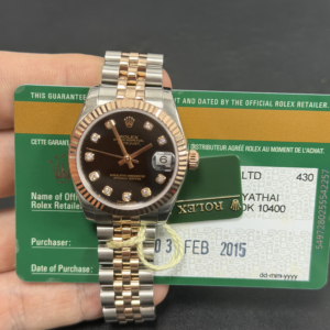 Rolex Datejust 31 Rolesor Everose Fluted / Jubilee / Black Diamond 178271-0017