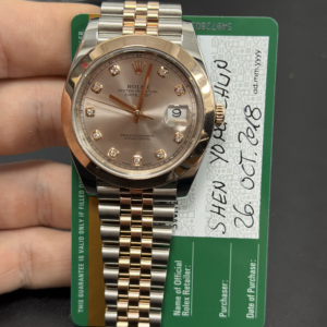 Rolex Datejust 41 Steel and Rose Gold / Smooth / Sundust Diamond / Jubilee 126301-0008