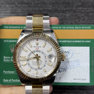 Rolex Yellow Rolesor Sky-Dweller 326933 White Dial