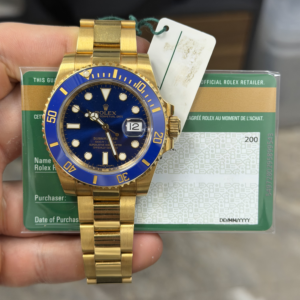 Rolex Submariner Date 40 Yellow Gold / 60-Minute Dive / Blue Index / Oyster 116618