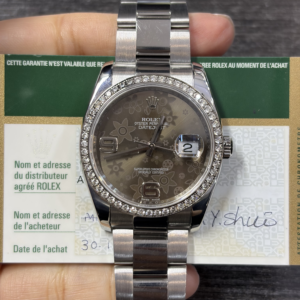 Rolex Datejust 36 Stainless Steel Diamond / Oyster / Rhodium Roman 116244-0028