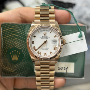 Rolex Day-Date 36 Everose Gold / Fluted / Rose-Diamond / President 128235-0009