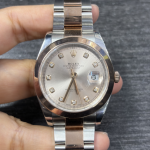 Rolex Datejust 41 Rolesor Everose Smooth / Oyster / Chocolate 126301-0001