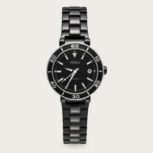 Fossil Women’s Black Stainless Steel Watch – Stainless Steel Bezel & Black Metal Bracelet