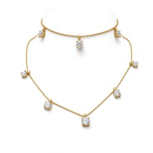 14K Gold Signature CZ Set – Necklace & Bracelet Collection