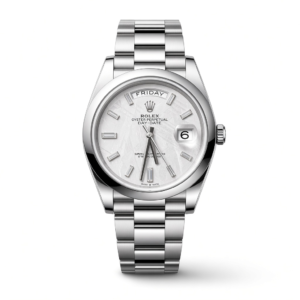 Rolex Day-Date 40 Platinum / Meteorite Baguette 228206-0036