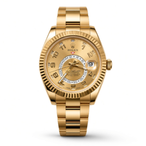 Rolex Sky-Dweller 326938 из желтого золота, циферблат цвета шампань