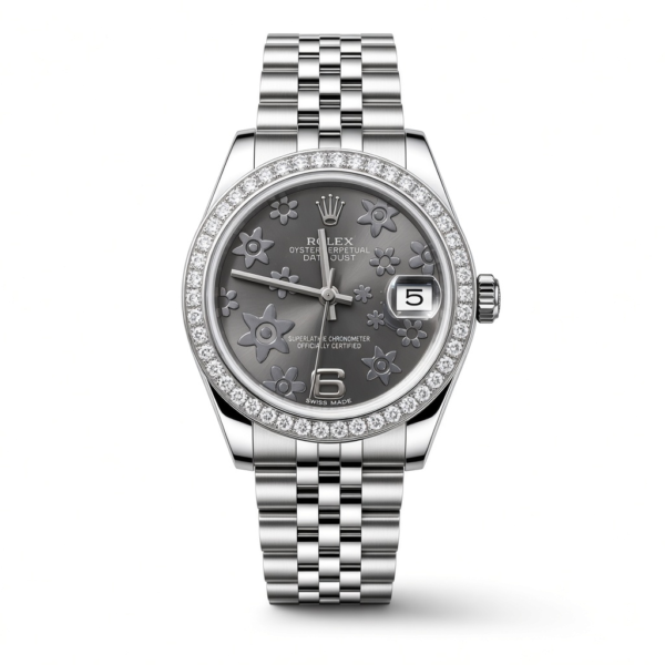 Rolex Steel and White Gold Datejust 31 luxury watch