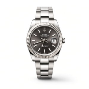 Rolex Datejust 41 Stainless Steel / Рифленый безель / Белый циферблат с римскими цифрами / Браслет Jubilee 126334 WRJ